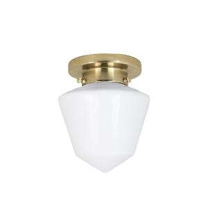 Badrumslampa Tak - Signe - Mässing, Vit - Ø16 x H18 cm - www.frokenfraken.se