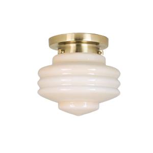 Badrumslampa - Tak - Valter - Mässing/Beige - Ø20 x H21 cm - www.frokenfraken.se