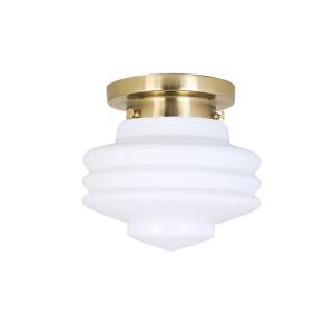 Badrumslampa - Tak - Valter - Mässing/Vit - Ø20 x H21 cm - www.frokenfraken.se