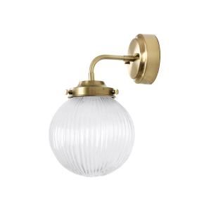 Badrumslampa Vägg - Eivor - Mässing, Transparent - Ø16 x L19 x H29 cm - www.frokenfraken.se