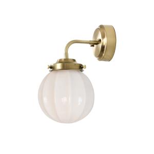 Badrumslampa Vägg - Marit - Liten - Mässing, Beige - Ø16 x H29 x D21 cm - www.frokenfraken.se