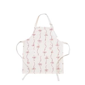 Barnförkläde - Rosett - Röd/Vit - L50 x B60 cm - www.frokenfraken.se