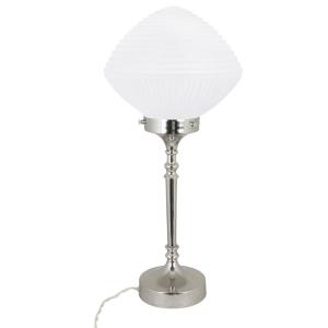 Bordslampa - Alfred - Silver, Vit - Ø24 x H61 cm - www.frokenfraken.se