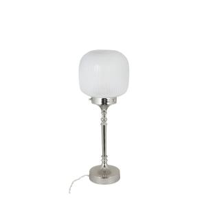 Bordslampa - Eli - Liten - Silver, Vit - Ø22 x H56 cm - www.frokenfraken.se