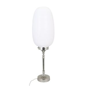 Bordslampa - Evald - Silver, Vit - Ø20 x H74 cm - www.frokenfraken.se