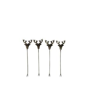 Cocktailplock pinnar 4-set - Renar - Silver - 3,1 x 12,5 cm - www.frokenfraken.se
