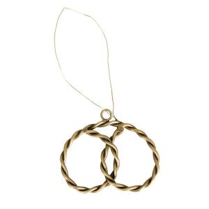 Dekorationshänge - Estelle - Kringla - Mässing - L7 x B8 cm - www.frokenfraken.se