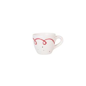 Glöggmugg - Viola Rosett - Röd/Vit - Ø6,5 x B8,5 x H5,5 cm - www.frokenfraken.se