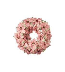 Julstjärna krans - Rosa - ø30 cm - www.frokenfraken.se