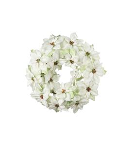 Julstjärna krans - Vit - ø30 cm - www.frokenfraken.se
