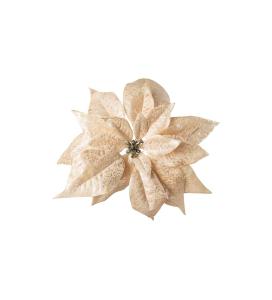 Julstjärna med clips - Champagne - 24 cm - www.frokenfraken.se