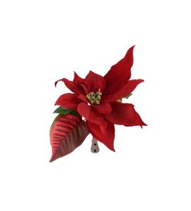 Julstjärna med clips - Röd - 16 cm - www.frokenfraken.se