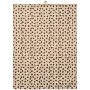 Kökshandduk - natur med bruna blad - 50 x 70 cm - www.frokenfraken.se