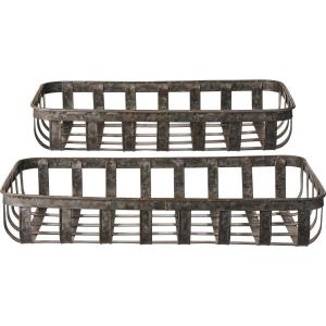 Korgset med 2 metallkorgar - 56 cm - www.frokenfraken.se
