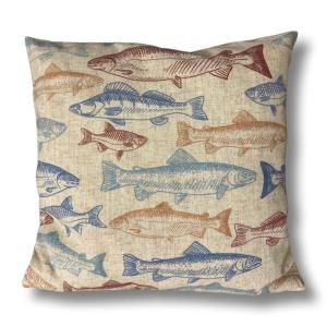Kuddfodral - Fisk - Multi - 45 x 45 cm - www.frokenfraken.se