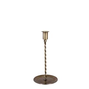Ljusstake - Estelle - Låg - Antik Mässing - Ø10,5 x H22 cm - www.frokenfraken.se