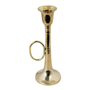 Ljusstake - Trumpet - Hög - Mässing - Ø6 x H17,5 cm - www.frokenfraken.se