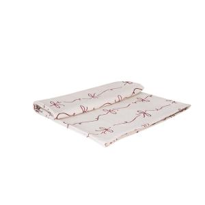 Löpare - Rosett - Röd/Vit - L50 x B140 cm - www.frokenfraken.se