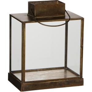 Lykta Avlång - Antik Mässing - 20,5 x 10,5 cm - www.frokenfraken.se