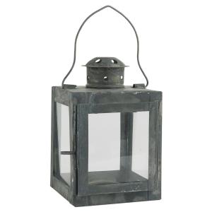 Lykta för värmeljus - Zink - 15 x 9,5 cm - www.frokenfraken.se