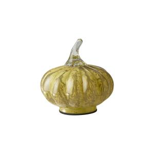 Pumpa - Gul - Glas - Ø12 x 12 cm - www.frokenfraken.se