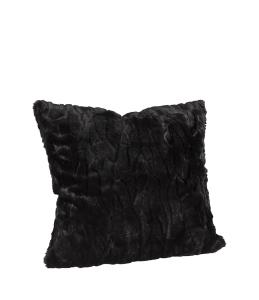 Kuddfodral - Celine - Svart - Fuskpäls - 60 x 60 cm - www.frokenfraken.se