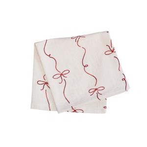 Servett - Rosett - Röd/Vit - 8-pack - 40 x 40 cm - www.frokenfraken.se