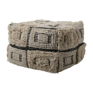 Sittpuff - Elfenben/svart - 60 x 60 x 40 cm - www.frokenfraken.se