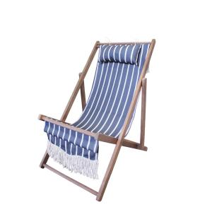 Solstol - August Randig - Vit - Blå - B58,5 x H83 x D87,5 cm - www.frokenfraken.se