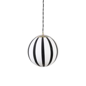 Taklampa - Alba - Opal - Liten - Vit/Svart - Ø21 x H23 cm - www.frokenfraken.se