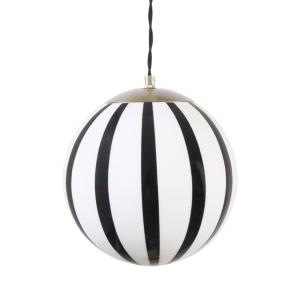 Taklampa - Alba - Opal - Stor - Vit/Svart - Ø28,5 x H30 cm - www.frokenfraken.se