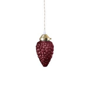 Taklampa - Druva - Mässing/Röd - Ø10 x H23 cm - www.frokenfraken.se