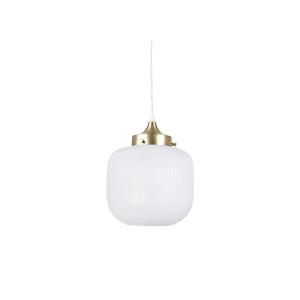 Taklampa - Eli m. Tvinnad Sladd - Liten - Mässing, Vit - Ø22 x H27 cm - www.frokenfraken.se