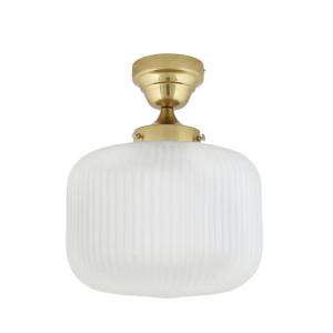 Taklampa - Eli - Stor - Mässing, Vit - Ø32 x H38 cm - www.frokenfraken.se