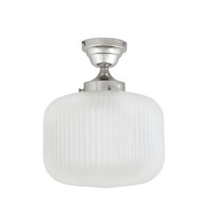 Taklampa - Eli - Stor - Silver, Vit - Ø32 x H38 cm - www.frokenfraken.se