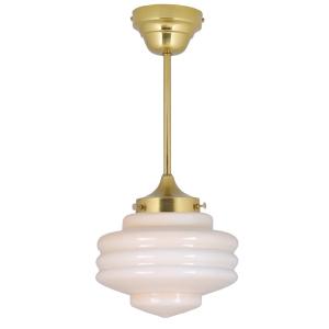 Taklampa m. Stång - Valter - Mässing/Beige - Ø20 x H49 cm - www.frokenfraken.se