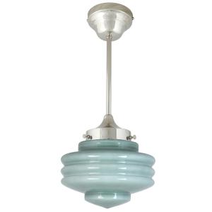 Taklampa m. Stång - Valter - Silver/Grön - Ø20 x H49 cm - www.frokenfraken.se