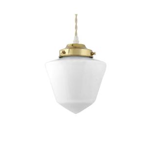 Taklampa - Signe - Mässing, Vit - Ø16 x H18 cm - www.frokenfraken.se