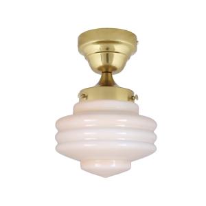 Taklampa - Valter - Mässing/Beige - Ø20 x H29 cm - www.frokenfraken.se