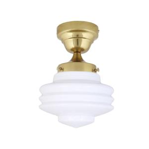 Taklampa - Valter - Mässing/Vit - Ø20 x H29 cm - www.frokenfraken.se