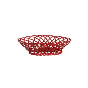 Trådkorg Hildur Oval Liten - Röd - L21 x B14 x H6 cm - www.frokenfraken.se