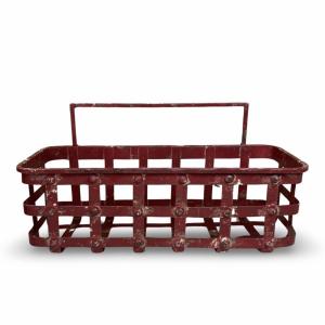 Väggkorg - Metall Röd - 50 x 26 x 18 cm - www.frokenfraken.se