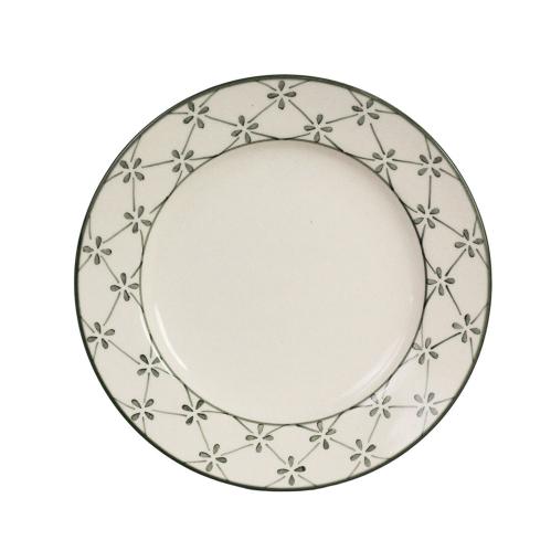 Assiett - Marion Klöver - Grön - Ø19,5 cm - www.frokenfraken.se