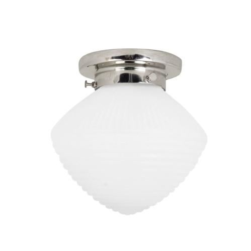 Badrumslampa Tak - Alfred - Silver, Vit - Ø24 x H30 cm - www.frokenfraken.se