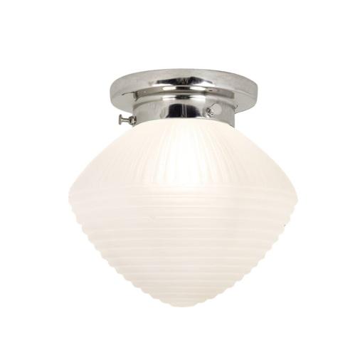 Badrumslampa Tak - Alfred - Silver, Vit - Ø24 x H30 cm - www.frokenfraken.se
