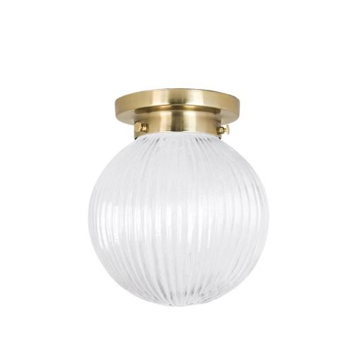 Badrumslampa Tak - Eivor - Mässing, Transparent - Ø16 x H19 cm - www.frokenfraken.se