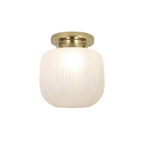 Badrumslampa Tak - Eli - Liten - Mässing, Vit - Ø22 x H23 cm - www.frokenfraken.se