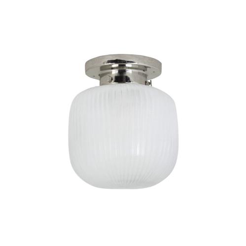 Badrumslampa Tak - Eli - Liten - Silver, Vit - Ø22 x H23 cm - www.frokenfraken.se