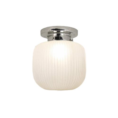 Badrumslampa Tak - Eli - Liten - Silver, Vit - Ø22 x H23 cm - www.frokenfraken.se