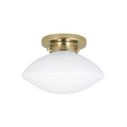 Badrumslampa Tak - Hulda - Mässing, Vit - Ø24 x H17 cm - www.frokenfraken.se
